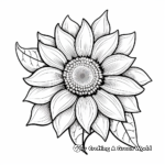 Bright Sunflower Coloring Pages 3