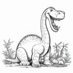 Brontosaurus Eating Plant Coloring Pages 1