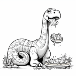 Brontosaurus Eating Plant Coloring Pages 3
