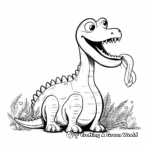 Brontosaurus Eating Plant Coloring Pages 4