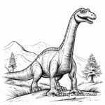 Brontosaurus in the Wild Coloring Pages 2