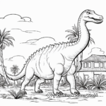 Brontosaurus in their Habitat Coloring Pages 1