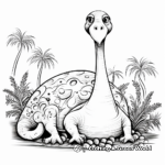 Brontosaurus Nesting Coloring Pages 1