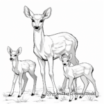 Browning Buck and Doe in the Rain Coloring Pages 1