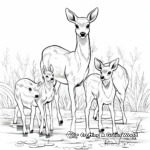Browning Buck and Doe in the Rain Coloring Pages 3