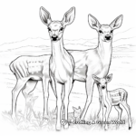 Browning Buck and Doe in the Rain Coloring Pages 4