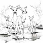 Browning Doe by the Riverside Coloring Pages 3