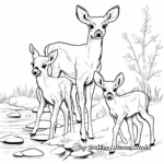 Browning Doe by the Riverside Coloring Pages 4