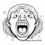 Bubble Gum in the Mouth Coloring Pages 1