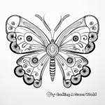 Buckeye Butterfly Mandala Coloring Pages for Relaxation 1