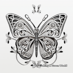 Buckeye Butterfly Mandala Coloring Pages for Relaxation 2