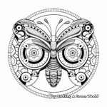 Buckeye Butterfly Mandala Coloring Pages for Relaxation 3