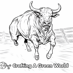 Bucking Bull Coloring Pages - Free &amp; Printable!