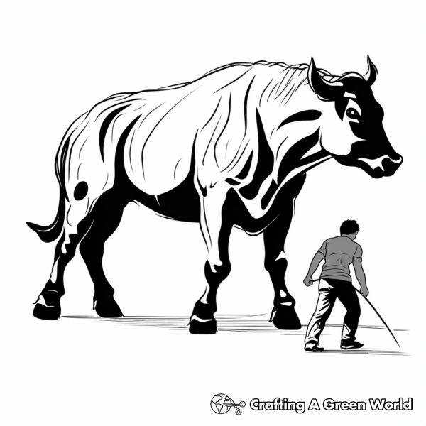 Bucking Bull Coloring Pages - Free &amp; Printable!