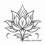 Buddhist Symbol: Lotus Flower Coloring Pages 3