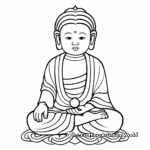 Buddhist Symbols Coloring Pages 4