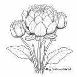 Budding Lotus Coloring Pages for Beginners 1