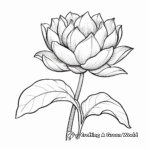 Budding Lotus Coloring Pages for Beginners 2