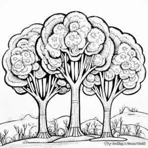 Budding Trees of Spring Coloring Pages 3