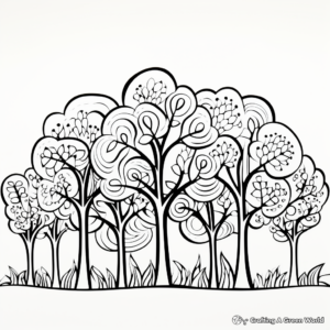 Budding Trees of Spring Coloring Pages 4