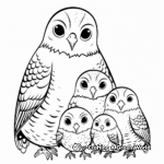 Budgie Family Coloring Pages: Male, Female, and Chicks 3