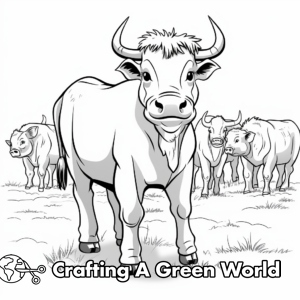 Buffalo Coloring Pages - Free &amp; Printable!