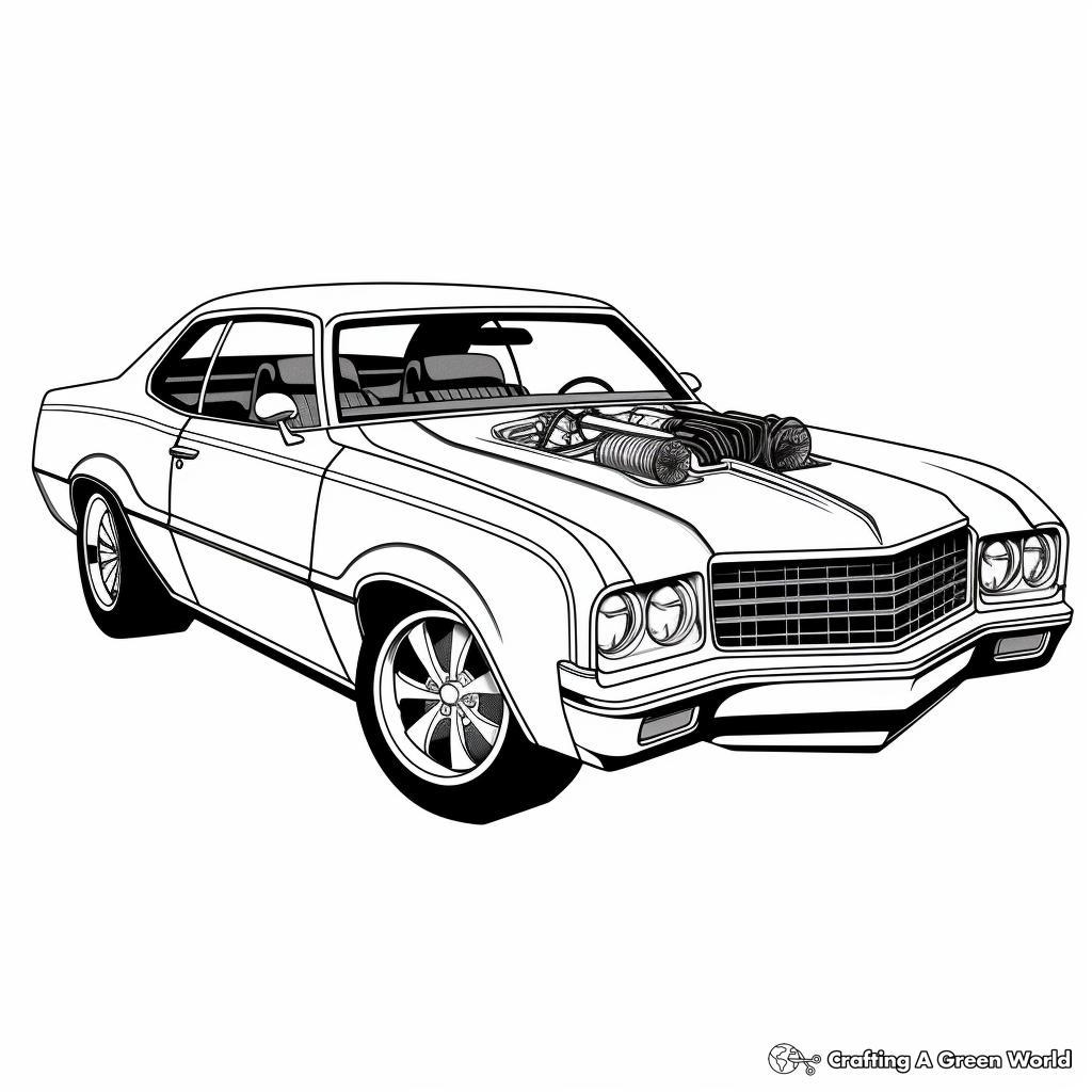 Buick GSX: High Performance Muscle Car Coloring Pages 1