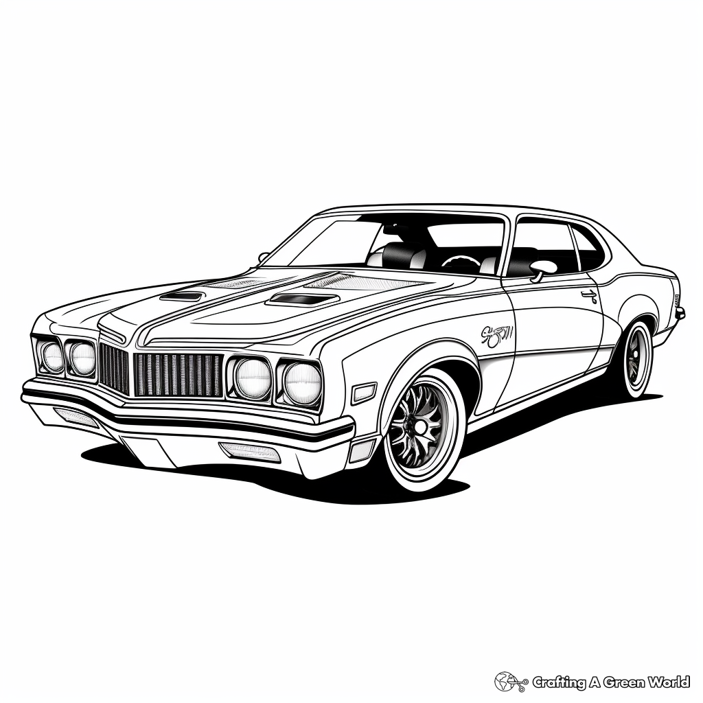 Buick GSX: High Performance Muscle Car Coloring Pages 2