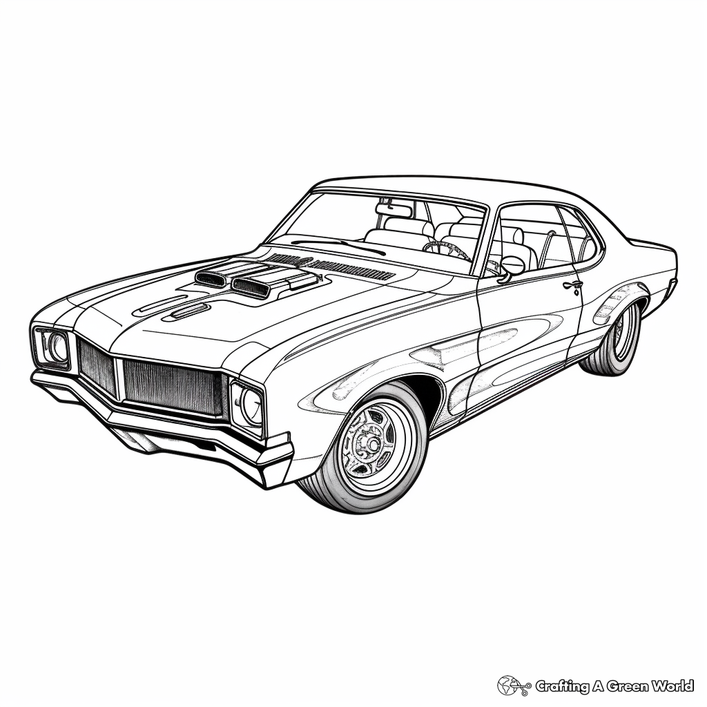 Buick GSX: High Performance Muscle Car Coloring Pages 4
