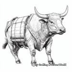 Bull Riding Gear Coloring Pages 2