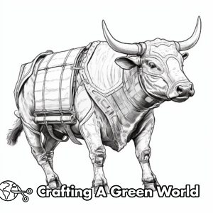 Bucking Bull Coloring Pages - Free &amp; Printable!