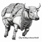 Bull Riding Gear Coloring Pages 3