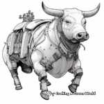 Bull Riding Gear Coloring Pages 4
