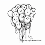 Bunch of Balloons Coloring Pages 1