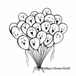 Bunch of Balloons Coloring Pages 3