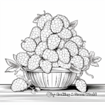 Bunch of Fresh Raspberries Coloring Pages 3