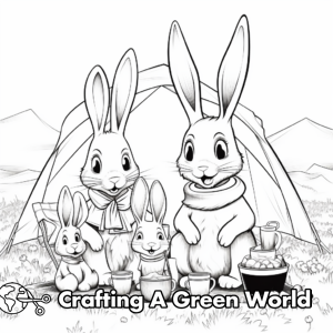 Bunny Family Coloring Pages - Free &amp; Printable!