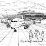 Bustling Airport Coloring Pages 1