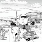 Bustling Airport Coloring Pages 2