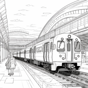 Bustling Train Station Coloring Pages 3