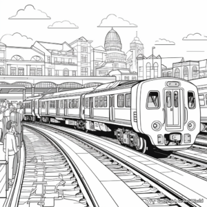 Bustling Train Station Coloring Pages 4