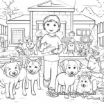 Busy Animal Shelter Coloring Pages 1