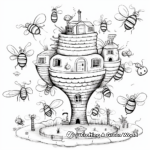 Busy Beehive Coloring Pages 3