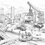 Busy Construction Site Coloring Pages 4