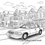 Busy Town Police Car Coloring Pages 2