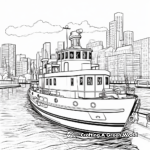 Busy Tugboat at the Dock Coloring Pages 2