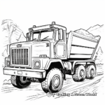 Busy Work Day Dump Truck Coloring Pages 1