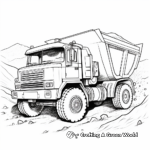 Busy Work Day Dump Truck Coloring Pages 3