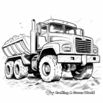 Busy Work Day Dump Truck Coloring Pages 4