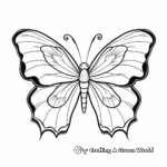 Butterfly on a Marigold Flower Coloring Pages for Preschoolers 2